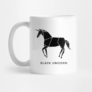 Black Origami Unicorn Mug